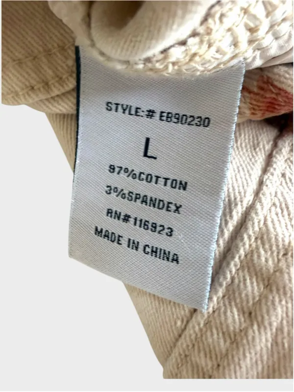 Easel Floral Print Barrel Denim Pants Size L - Image 9