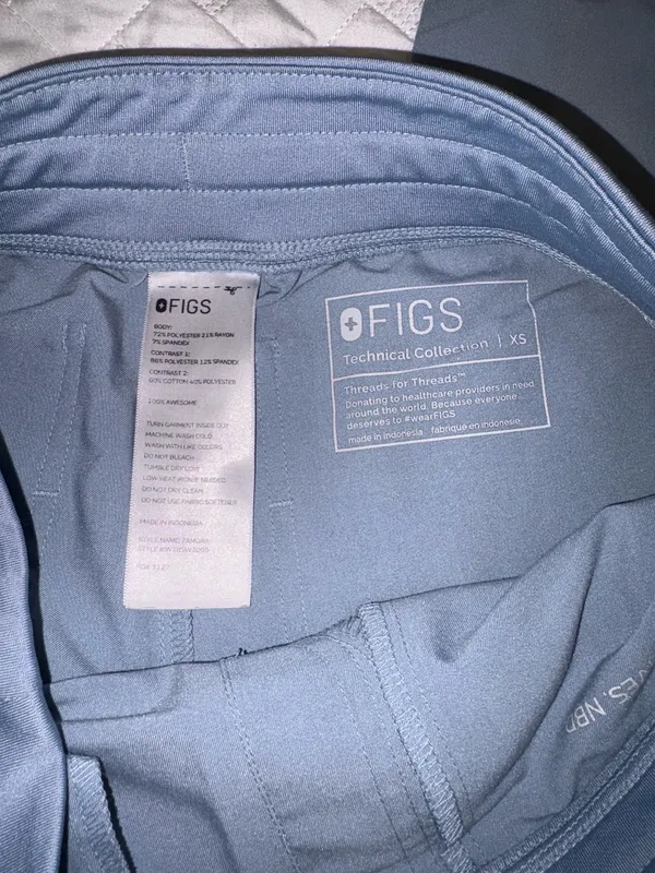Light Blue FIGS Scrub Pants - Image 2