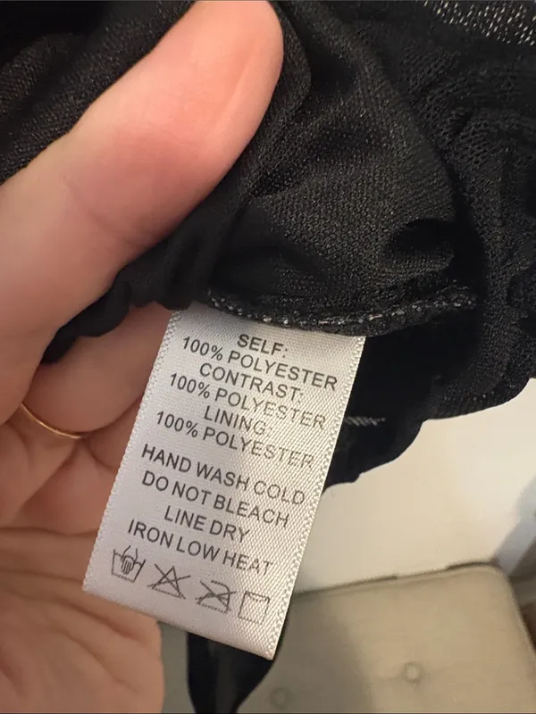 ee:some floral Print Ruched Black Bodysuit Medium - Image 3