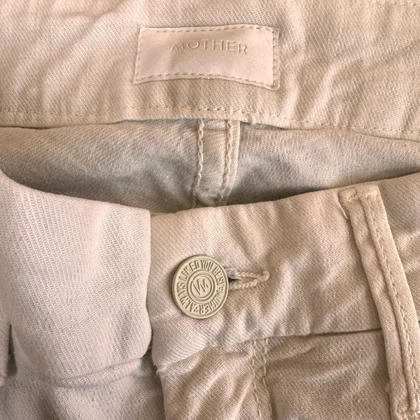Mother Denim The Looker Ankle Fray So Far Gone White & Pink Jeans Size 25 - Image 7