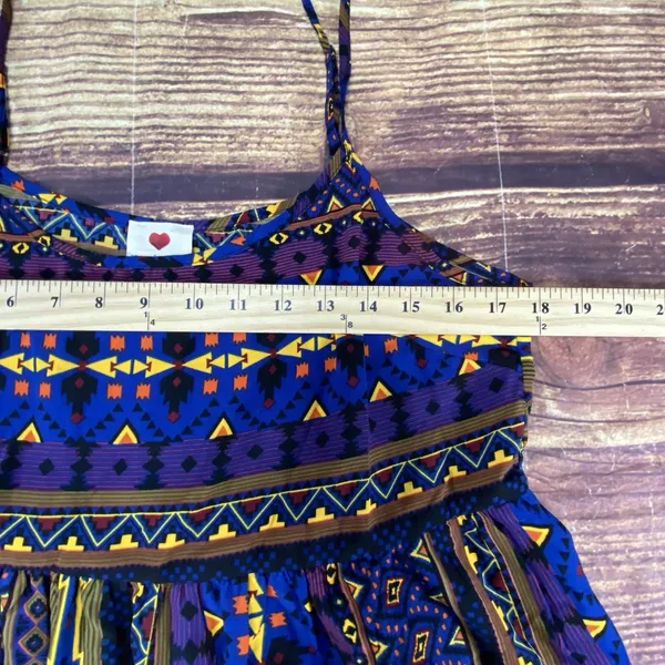 One Clothing Vintage Y2K Aztec Sleeveless Top 90s Color Sz Large - Image 11