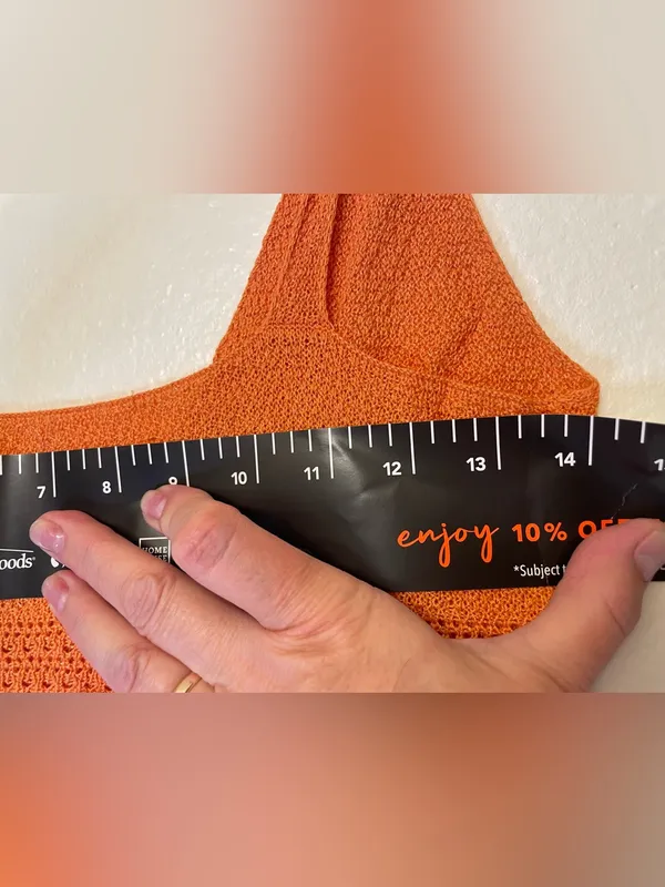 Women’s Orange Knit Crop Bralette Top Size‎ XS/S - Image 6