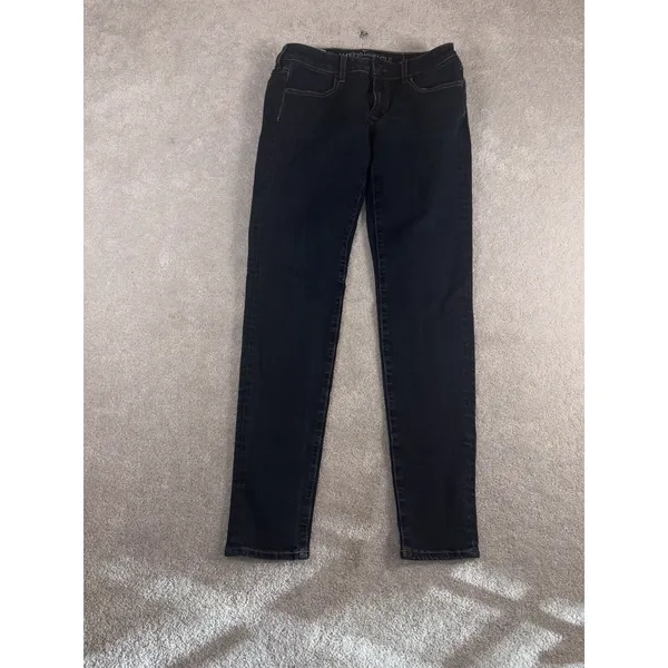 American‎ Eagle Outfitters Jeggings Size 6 Long Women's Stretch Blue Jeans - Image 3