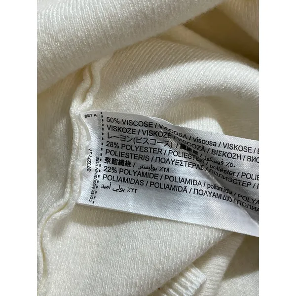 MNG Mango Women's Cream Ivory Long Sleeve Mock Neck Knit Sweater Top Size L - Image 6