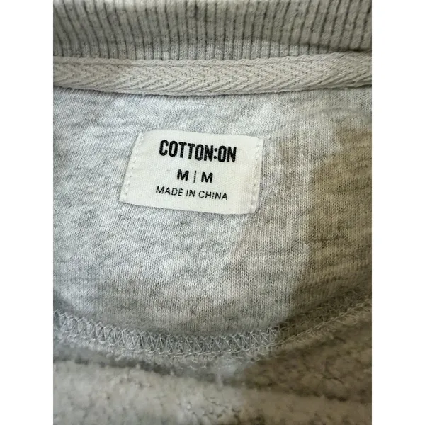 Cotton On Gray Crewneck Fleece Sweatshirt 1982 SOHO Graphic Logo Size M - Image 7