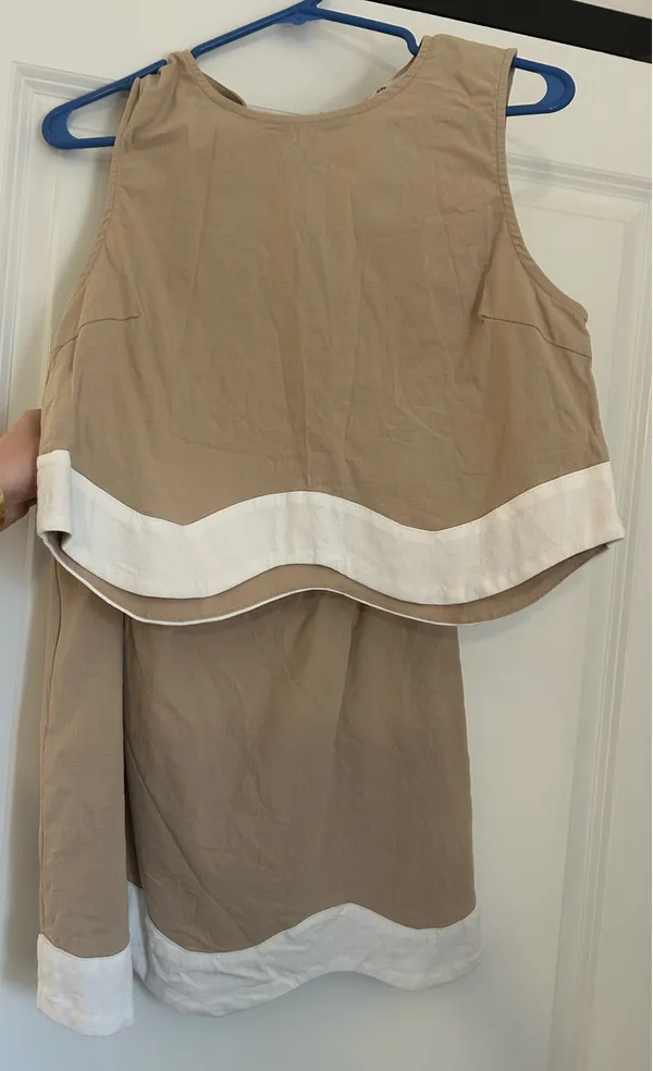 Entro tan and white skirt set - Image 2