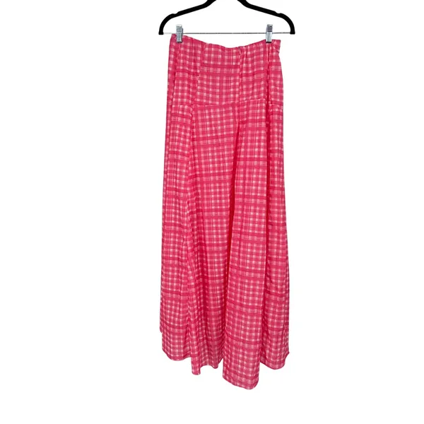 Petal + Pup Pink Gingham High Low Crop Top and Maxi Skirt Set Size 10 US - Image 4