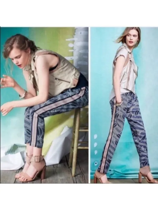 Anthropologie Heihei Lourinha Blue Jogger Pants Size Small - Image 2
