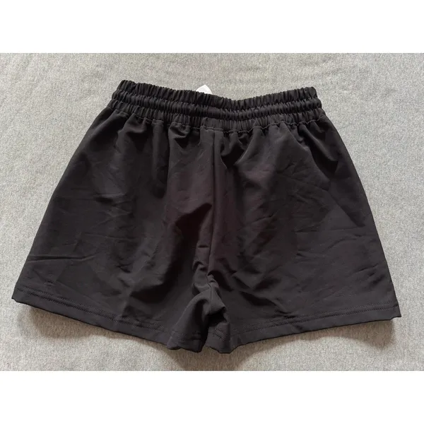 ALO Yoga Women's Alumni Black Nylon Pull-On Activewear Drawstring Shorts Sz S - Image 5