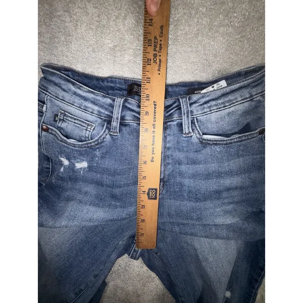 judy blue wide leg crop jeans 3/26 raw hem - Image 10