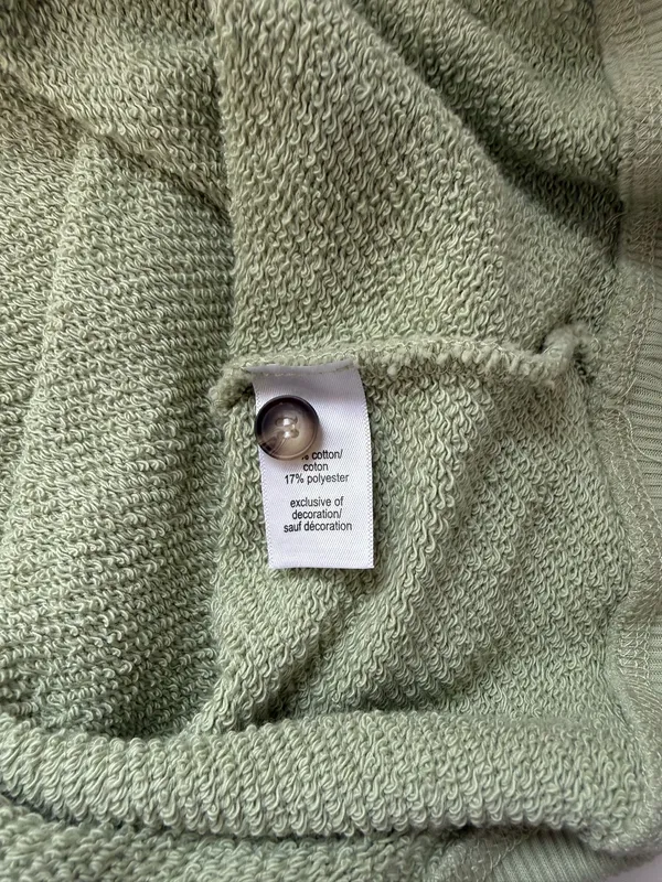 Maurices Henley Drop Shoulder Sweatshirt Light Green Relaxed Fit - Image 11