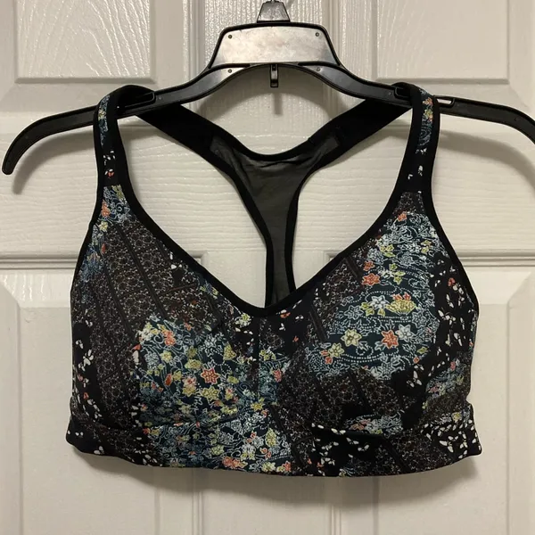 *Lululemon Speed Up Assemblage White Alpine Multi Sports Bra #F - Image 2