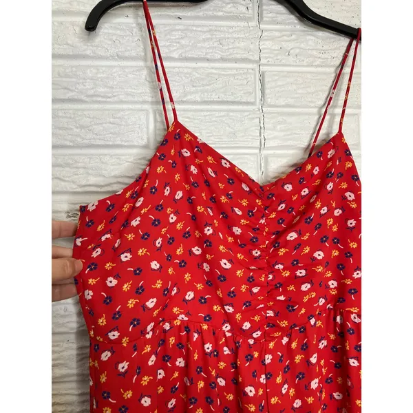Madewell ruched wide leg jumpsuit in prairie posies women's 14 business casual‎ - Image 6