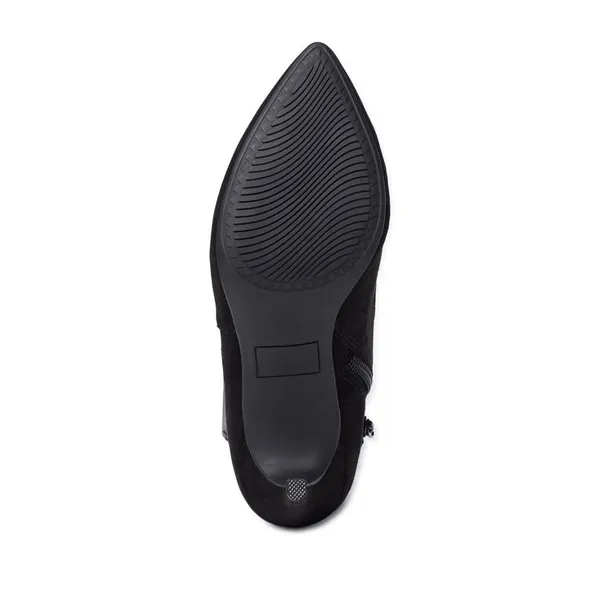 Scoop Womens Size 8 Black Suede Stiletto Zip‎ Ankle Booties - Image 7