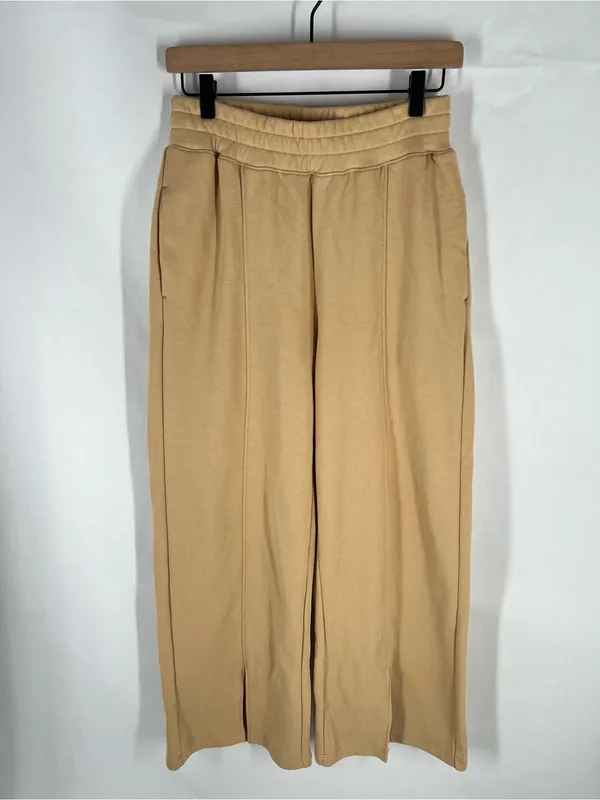 Nation LTD Lincoln Slit Pant Sandstorm Size S Wide Leg Cotton Pull On - Image 2