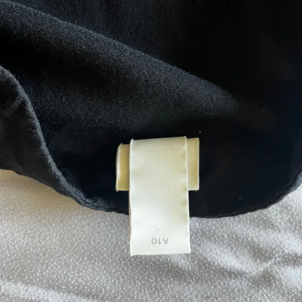 Women's H&M Black Shift Dress Short Sleeve Size 12 - Image 8