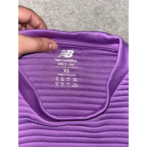 new balance‎ purple ribbed pullover sweatshirt running xs running - Image 3