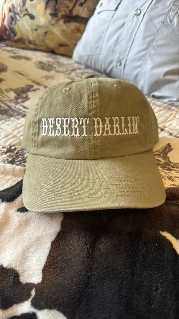 Desert Darlin’ Embroidered Cap Green - Image 2