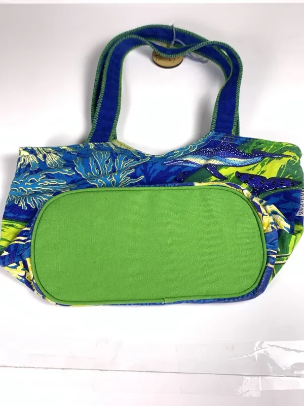 Guy Harvey Dolphin Sequin Tote Bag Blue Green Beach Resort Ocean Coral 14x10 - Image 12