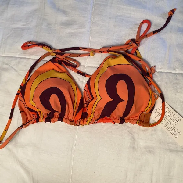 URBAN OUTFITTERS Out From Under Groovy Retro Bikini Top - Size Large L - NWT - Image 4