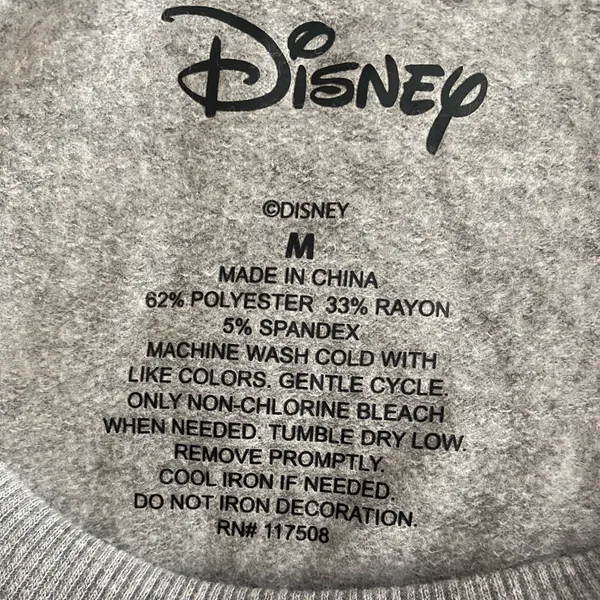 Disney Mickey Mouse women’s grey crewneck sweatshirt Sz M - Image 2