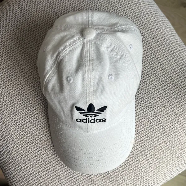 Adidas Relaxed Strap Back Hat Baseball Cap Hat White - Image 2