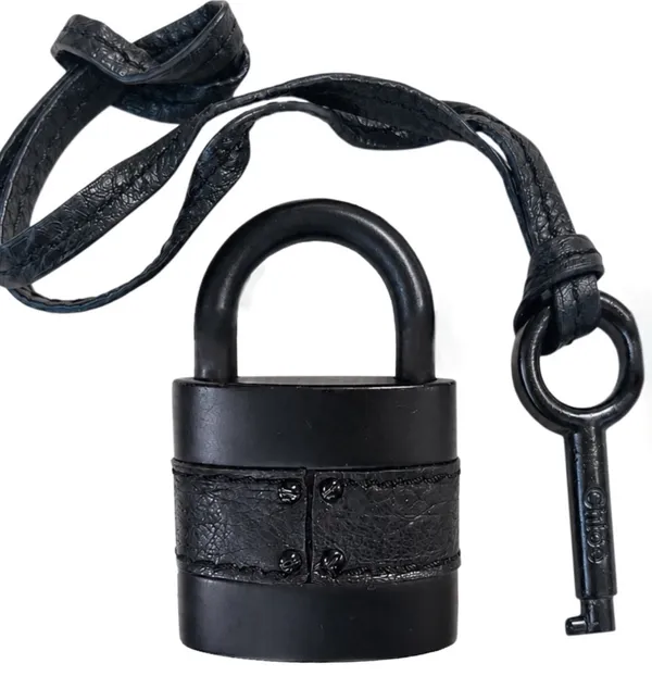 CHLOE Replacement Black Leather / Black Metal Large Lock & Black Large Key - Image 9