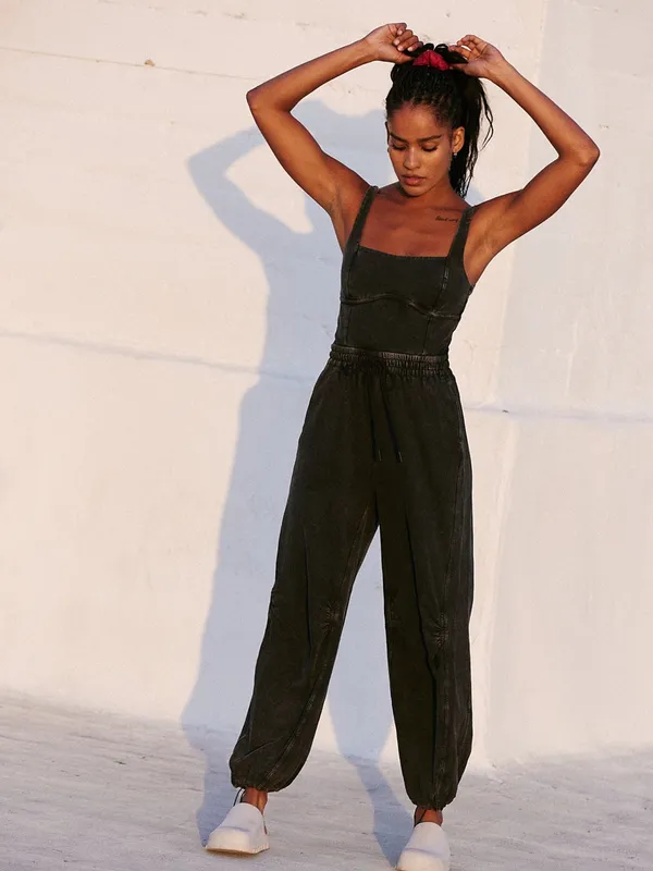 Free People Inbound Onesie - Black - Image 5
