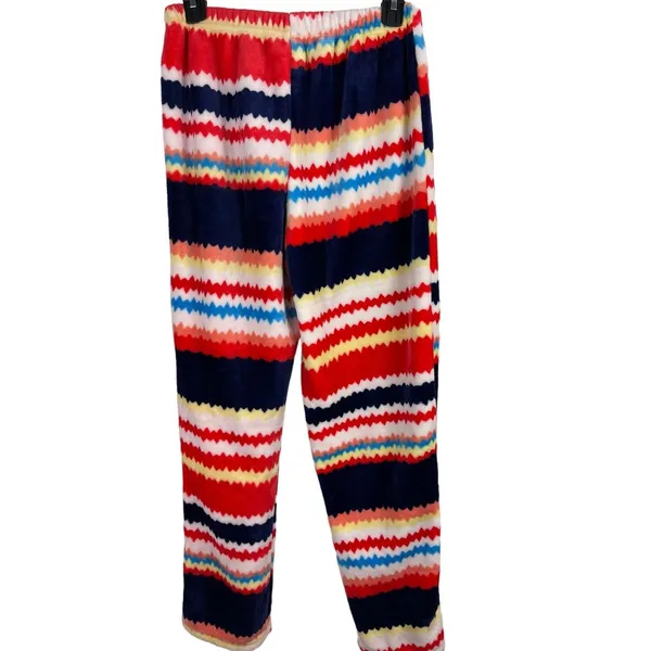 Rou Phang Extra Warm Soft Red Stripe Long Sleeve Top Bottom Pajama Lounge Set L - Image 9
