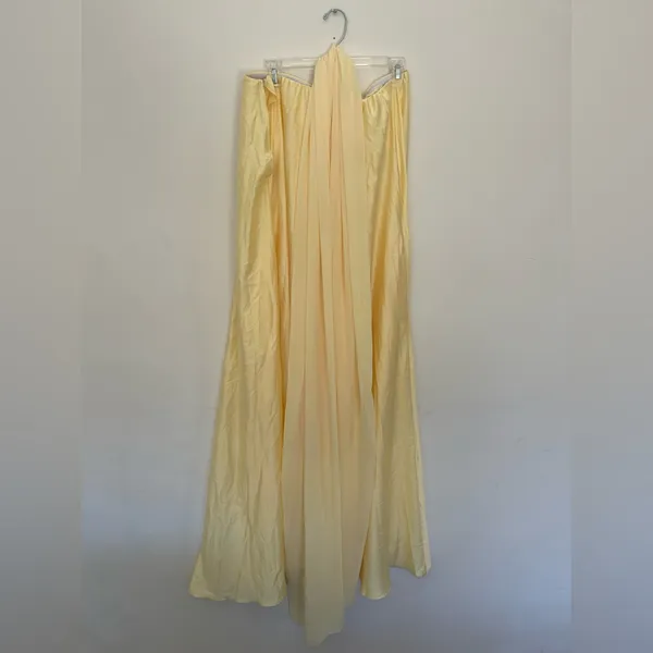 Show Me Your Mumu Tinsley Tube Maxi Dress size XXL yellow WITH scarf - Image 5