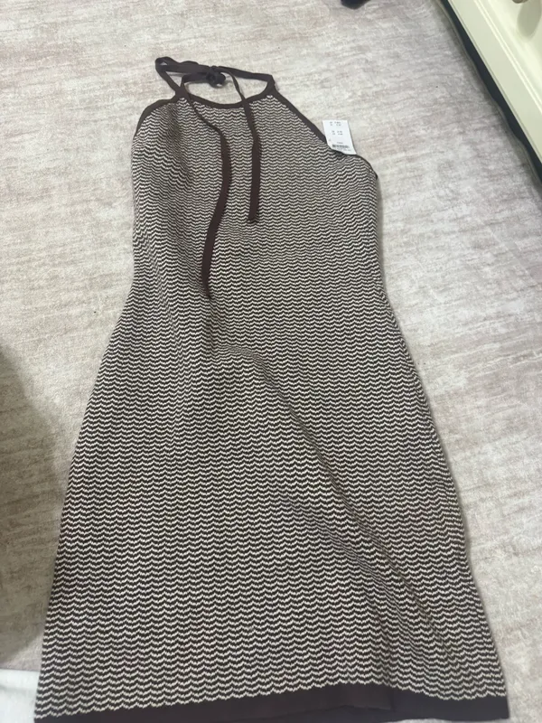 Abercrombie & fitch halter crochet mini dress size small nwt - Image 2