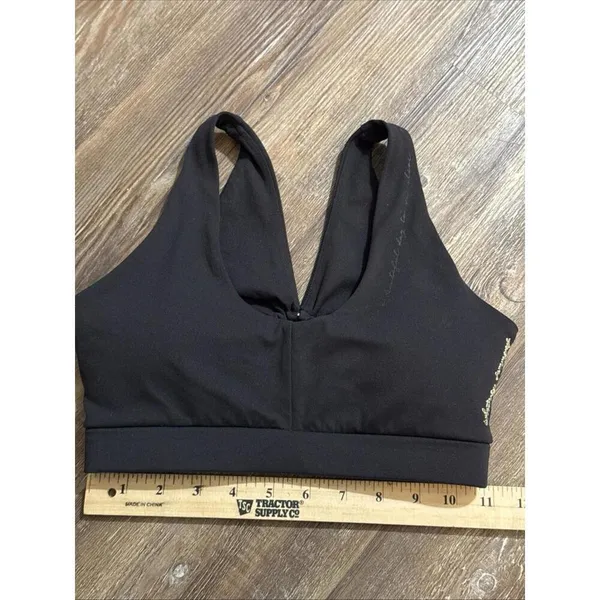 Gymshark Whitney Simmons Blk Quiet‎ Luxury Minimalist Athleisure Mesh Sports Bra - Image 9