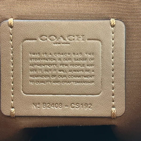 Coach Rowan File Bag In Signature‎ Canvas Light Khaki Light Saddle CS192 Purse - Image 8