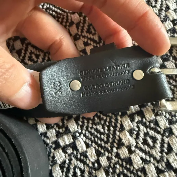 Ava & Viv Black Leather Belt 1” with Silver Hardware NWOT - Image 3