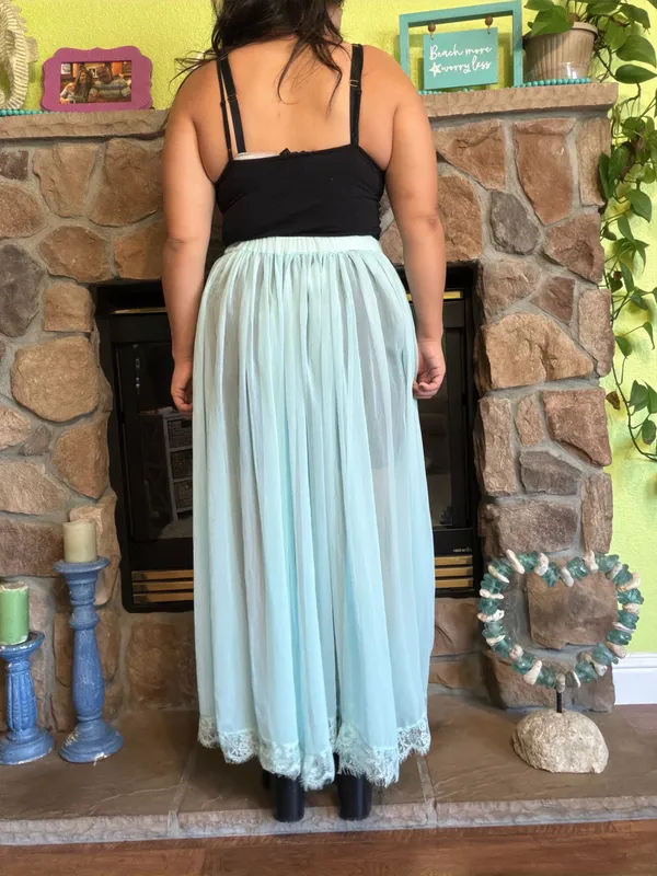 NWT Anthropologie Sheer Maxi Skirt - Image 5
