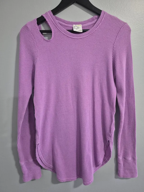 Offline by aerie American Eagle long sleeve cut out detail waffle knit medium - Image 3