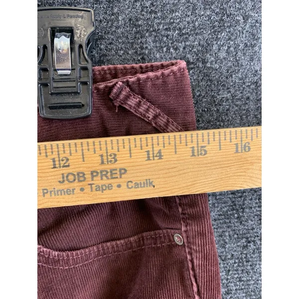 Free People Corduroy Pants Burgundy Wine Skinny Retro Boho Womens Size 28 - Image 4