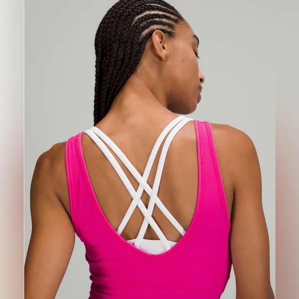 Lululemon Power Pivot Tank Top *Rib in Sonic Pink W1CQMS - Image 7