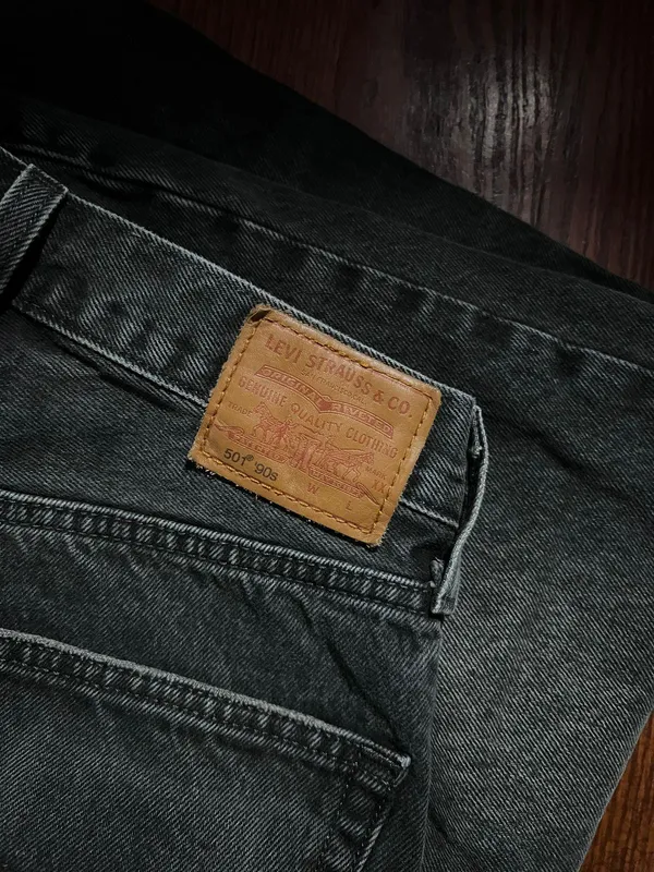 Levi’s Vintage Black 501 Jeans - Image 2
