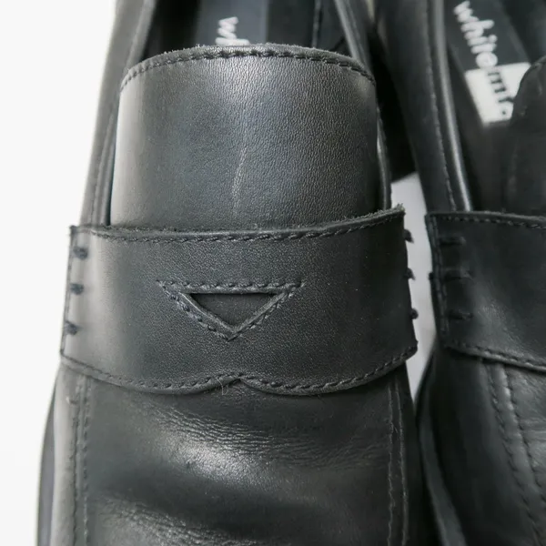 Vintage 90s Whitemt Black Leather Heeled Loafers - Brookline - Image 8