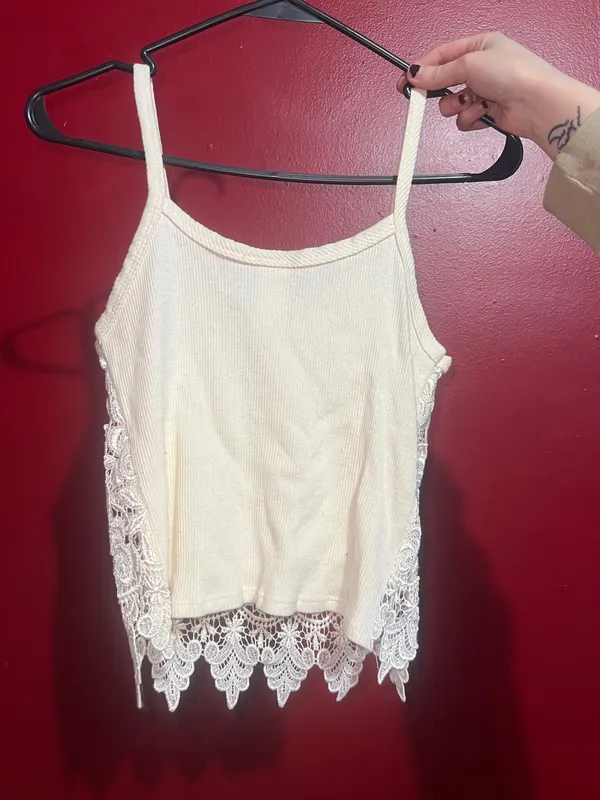 vintage lace tank top White - Image 4