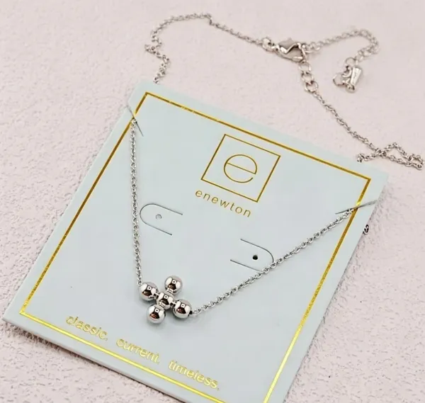 Enewton Cross Ball Necklace Gold Silver Color Dainty Layering Jewelry For Gift - Image 2