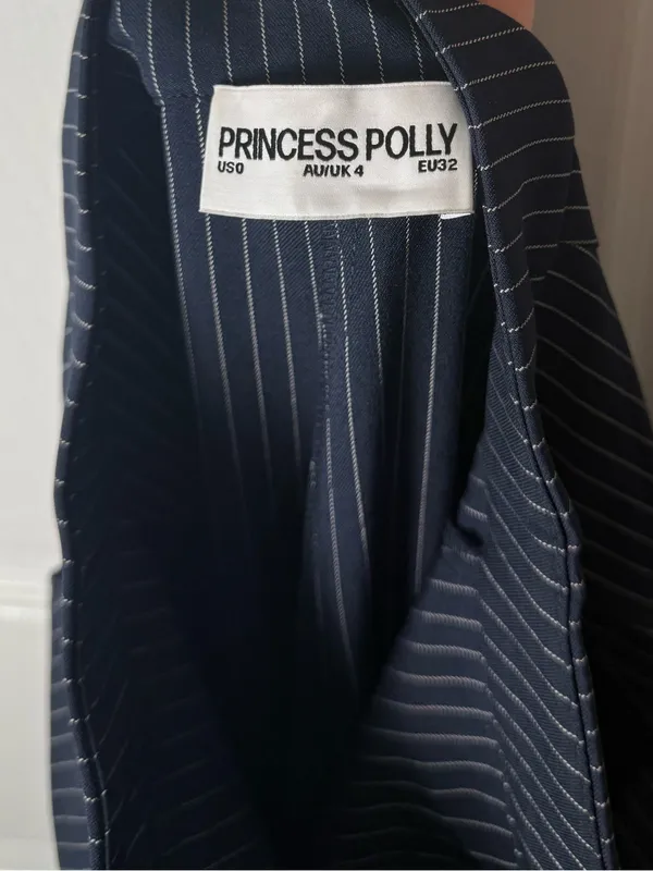 Princess Polly Briana Set Navy Pinstripe 0 - Image 11