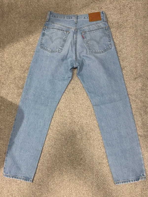 Levi’s 501 Light Blue Distressed Jeans W25 L28 - Image 5