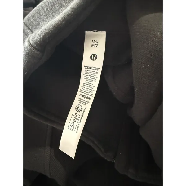 Lululemon Scuba Oversized‎ Half-Zip Funnel Neck Pullover Black LW3JAMS Size M/L - Image 7