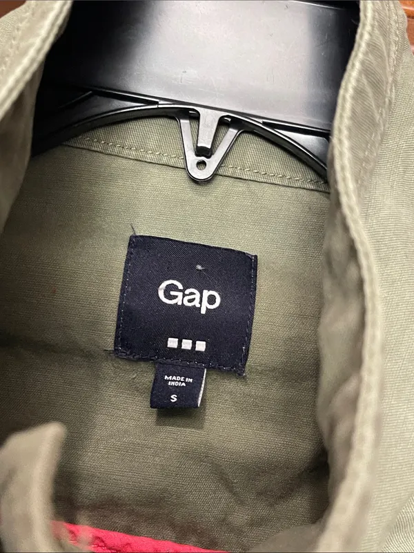 GAP Olive Utility Jacket with Zip Pockets - Women Small - Image 3