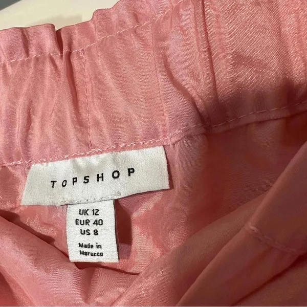NEW Topshop Taffeta Lantern Mini Skirt Light Pink Size:‎ 8 - Image 5