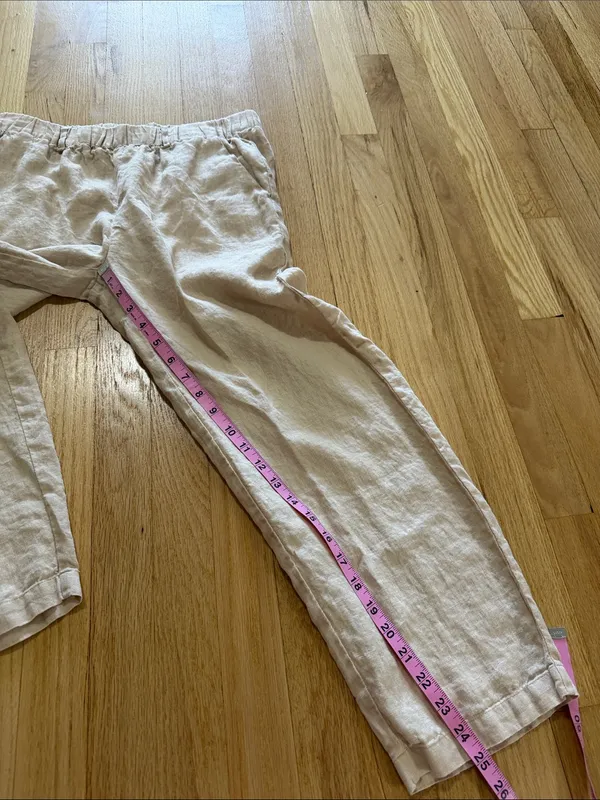 Quince 100% European Linen Pants 25" Oxford Sz S - Image 6