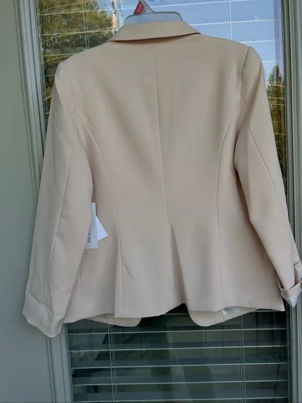 NWT Kensie Long Sleeve Blazer Light Pink Size M - Image 11