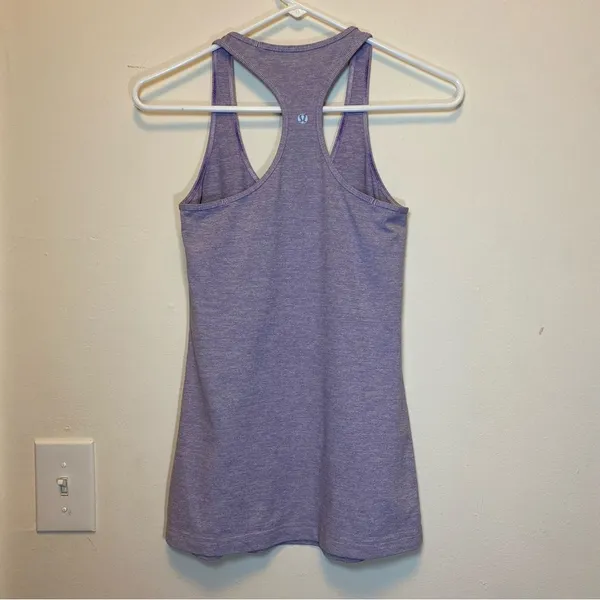 LULULEMON Cool Racerback Long Tank Top in Heathered Persian Purple Sz Small - Image 8